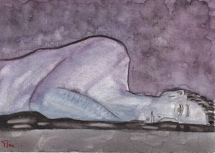 Ansichtskarten, Kunstkarten, Original Akt-Malerei, Nude