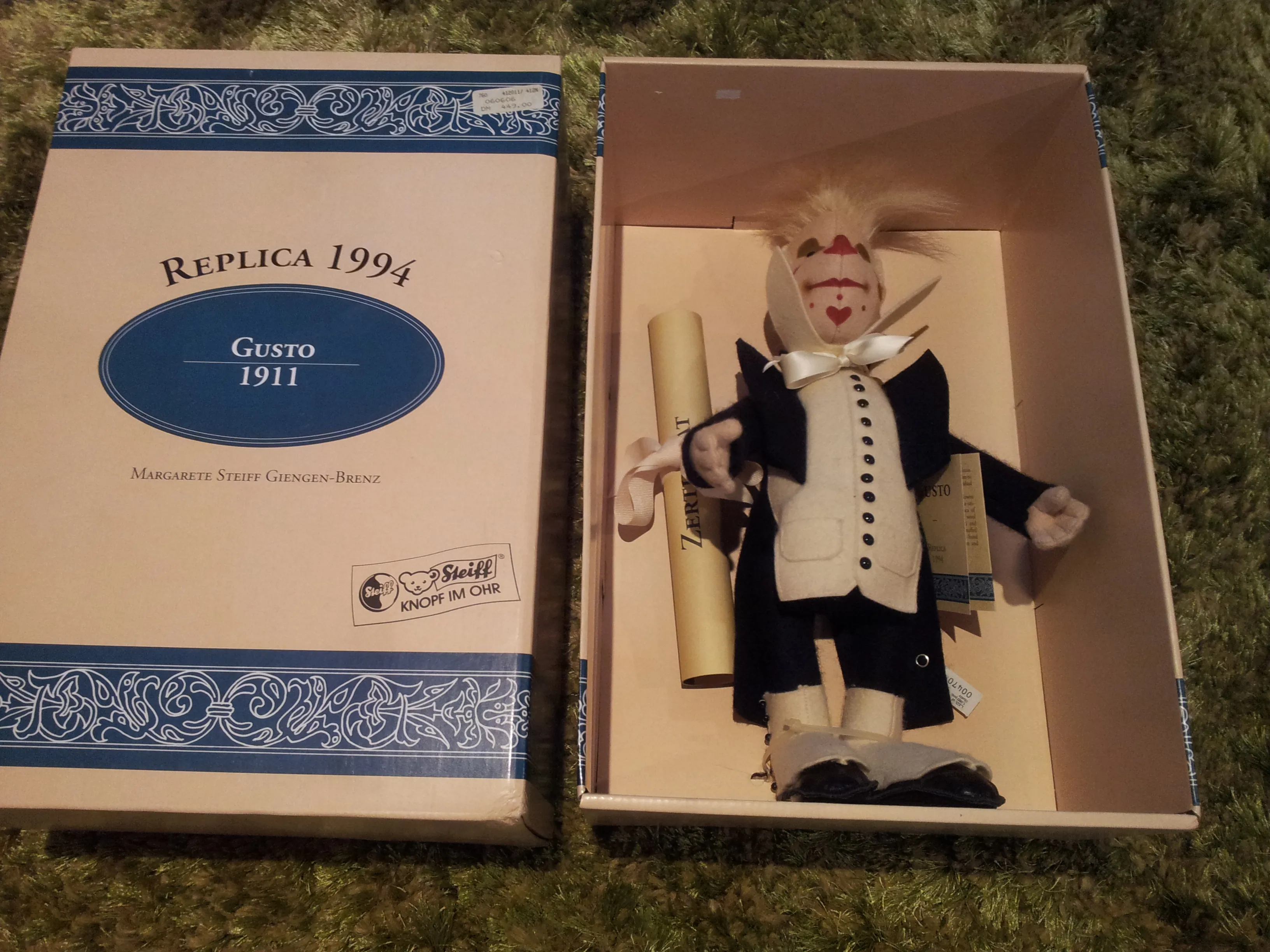 STEIFF PUPPE GUSTO REPLICA 1994 LIMITIERT